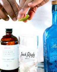 Jack Rudy tonic syrup pour over ice for easy mixing