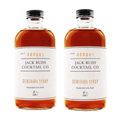 Jack Rudy Demerara syrup amber glow bottle enhances cocktails with rich color