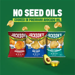 Jackson's Salt & Vinegar chips—tangy, crunchy snack ideal for lunch.