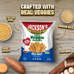 Jackson's Veggie Straws crisp close-up.
