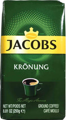 Jacob's Coffee Kronung ground coffee – rich aroma for a smooth morning brew.