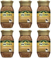 Jacobs Cronat Gold instant coffee jar for convenient, quick morning brews.