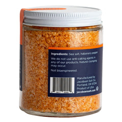 Jacobsen Salt Co. Habanero Salt crystal texture highlighting coarse flakes and briny depth.