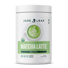 Jade Leaf Matcha Latte Mix bulk tub ready for home cafe use and bulk brewing.