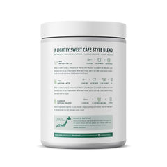 Jade Leaf latte mix scoop and pour setup for quick, convenient beverage prep.