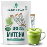 Jade Leaf Matcha on-the-go packets for café-quality lattes.