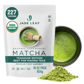 Jade Leaf Matcha ceremonial grade powder in a bowl for traditional whisking