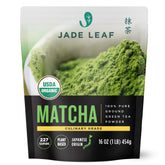 Jade Leaf Matcha front bulk bag, ideal for large-batch baking.