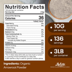 Close-up of Jai Ho Arrowroot Powder texture ideal for sauces and gravies.