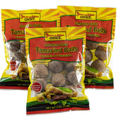 Jamaican Choice tamarind balls trio pack on display, a convenient Caribbean snack for sharing.