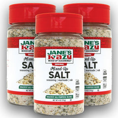 Jane's Krazy Mixed Up Salt pack shot for all-natural everyday seasoning.
