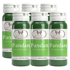 Jans Butterfly flavoring extract paste pandan six-pack, ideal for pandan desserts