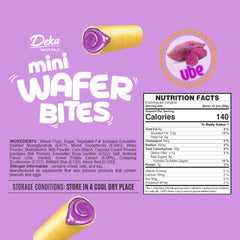 Jans Deka Ube mini wafer bites crispy shell highlights crunch.