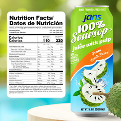 JANS soursop juice pack of 12 cans ready for on-the-go refreshment anywhere today.