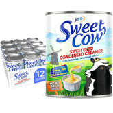 Jans Sweet Cow condensed milk twelve-pack cans, ready for baking and beverages