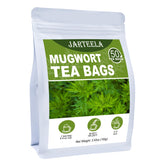 Jarteela mugwort tea bags pack showing premium packaging for natural digestion support.