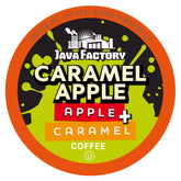 Java Factory Caramel Apple pod in a box highlighting sugar-free flavor potential