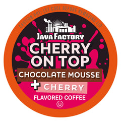 Java Factory Cherry On Top pod close-up showing rich cherry flavor