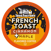 Java Factory French Toast cinnamon maple pack on a clean counter