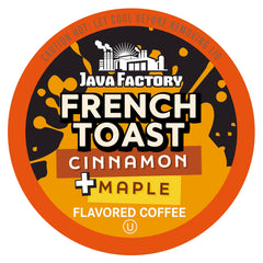 Java Factory French Toast cinnamon maple pack on a clean counter