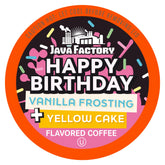 Java Factory Happy Birthday Cake Icing pods for quick single-serve coffee
