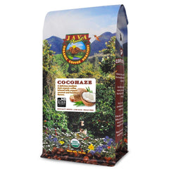 Java Planet Low Acid Coffee bag showing whole-bean freshness.