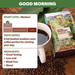 Java Planet Whole bean coffee ready for drip, pour-over, or French press