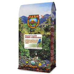 Java Planet low acid organic coffee whole bean bag highlights clean flavor for sensitive stomachs.