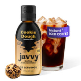 Javvy Coffee Concentrate Cookie Dough bottle for quick cold brew at home.