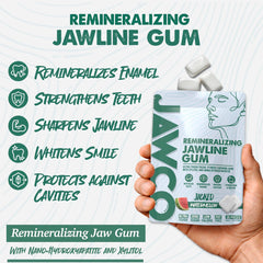 JAWCO gum surface close-up reveals smooth texture for comfortable daily use.
