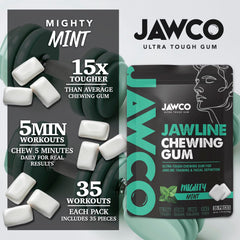 JAWCO resistance chew demonstrates engineered toughness for a challenging at-home workout.