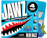Jawz Gum 4-pack Blue Razz box for daily jawline routines.