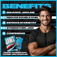 Jawz Gum chewing action showing active jaw engagement.
