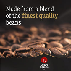 Douwe Egberts Pure Gold sachet closeup showing premium instant coffee.