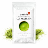 JEAU CHAU Uji matcha powder 100g packaging for vibrant ceremonial use.