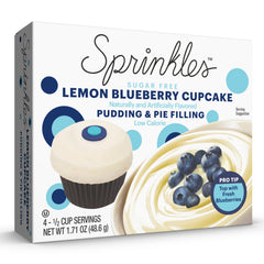 JEL SERT Sprinkles Lemon Blueberry Cupcake Pudding Mix ready to whisk for gluten-free dessert base.