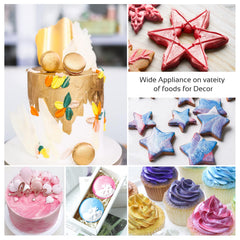 Jelife Silver Edible Luster Dust on cakes and treats for eye-catching highlights