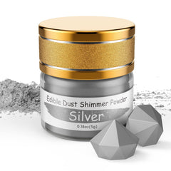 Jelife Silver Edible Luster Dust packaging closeup for premium cake decoration