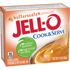 Jell-O pudding boxes on shelf highlighting convenient pantry staple.