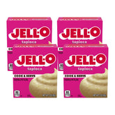 Jell-O Cook & Serve Tapioca pudding box four-pack for quick, fat-free desserts
