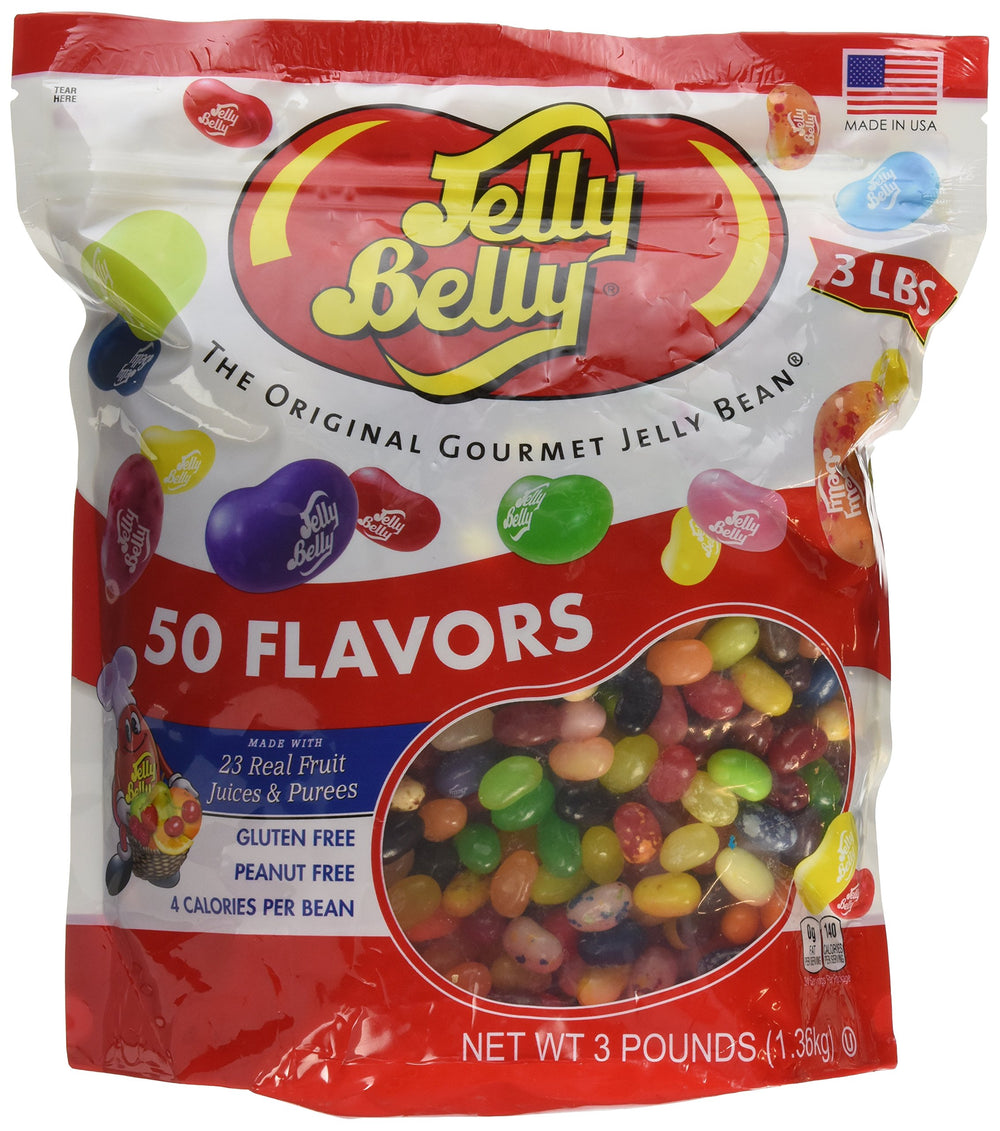 Jelly Belly 3 lb bag of multi-flavor jelly beans for celebrations.