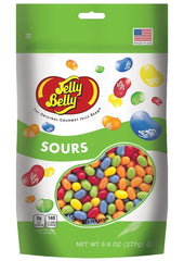 Jelly Belly 5 Sours pouch front with vibrant flavors for on-the-go snacking.