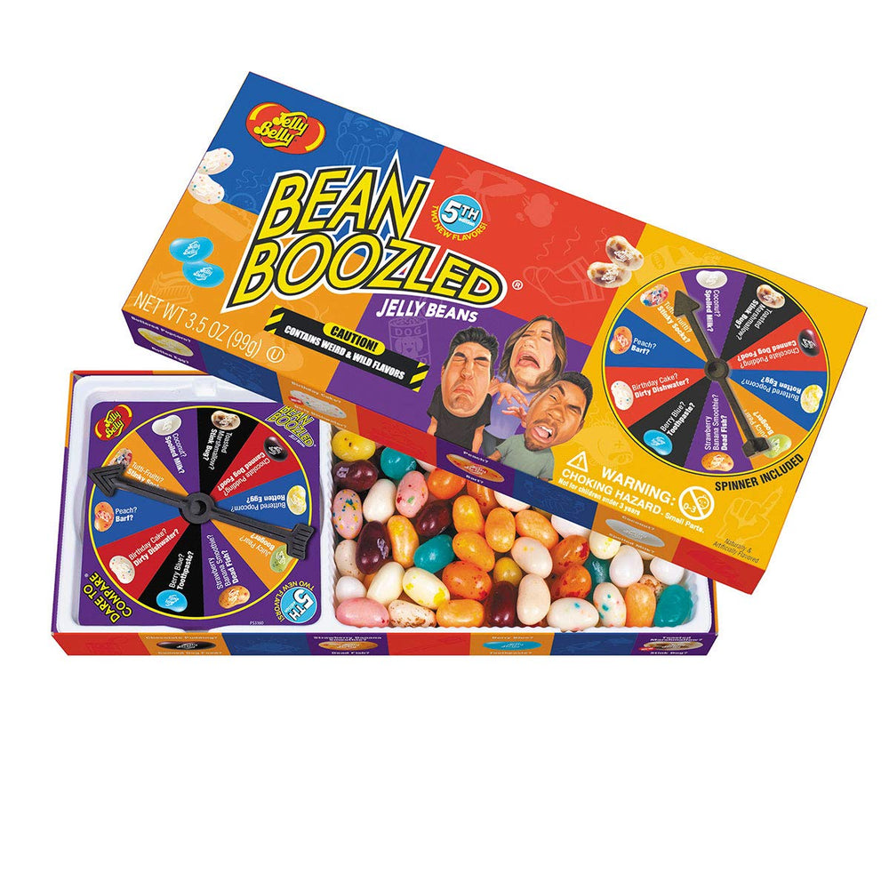 Jelly Belly BeanBoozled spinner box for fun tastings with 20 flavors