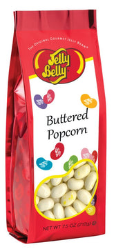 Jelly Belly Buttered Popcorn jelly beans in bags for party snacks.