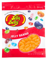 Jelly Belly cantaloupe jelly beans in a 1 lb bag for fresh fruity snacking.