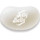 Jelly Belly Coconut Jelly Beans close-up shows real coconut flakes for authentic flavor.