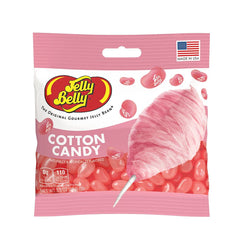Jelly Belly Cotton Candy jelly beans in a 3.5 oz bag for on-the-go snacking.