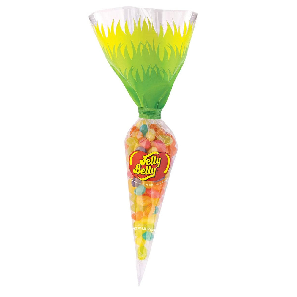 Jelly Belly Easter Spring Mix in a carrot-shaped bag, ideal for festive gifting.