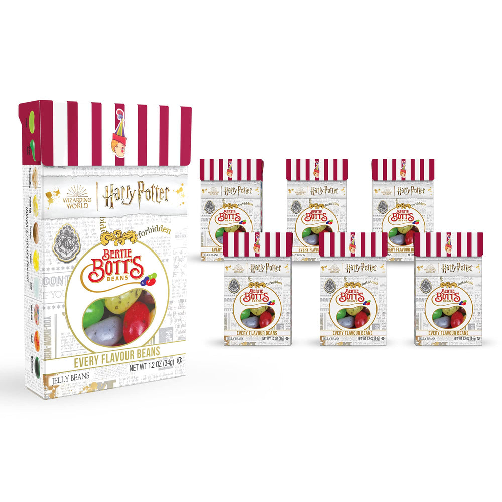 Jelly Belly Bertie Bott's beans box front, ideal for gifting Potter fans.
