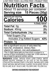 Jelly Belly berry-center candy with soft gel centers for snacking.